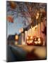 Halloween Street Decorations at Night-solarseven-Mounted Photographic Print