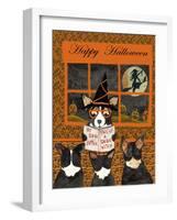 Halloween Tail of Dogie Witch Cheryl Bartley-Cheryl Bartley-Framed Giclee Print