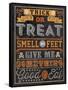 Halloween Talk I Orange-Pela Studio-Framed Stretched Canvas