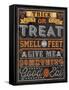 Halloween Talk I Orange-Pela Studio-Framed Stretched Canvas