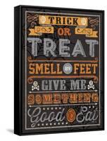 Halloween Talk I Orange-Pela Studio-Framed Stretched Canvas