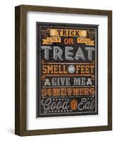 Halloween Talk I Orange-Pela Studio-Framed Art Print