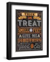 Halloween Talk I Orange-Pela Studio-Framed Art Print