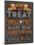 Halloween Talk I Orange-Pela Studio-Mounted Art Print