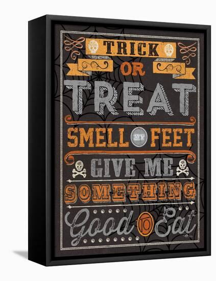 Halloween Talk I Orange-Pela Studio-Framed Stretched Canvas