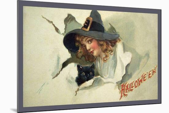 Halloween Torn Wall-Vintage Apple Collection-Mounted Giclee Print