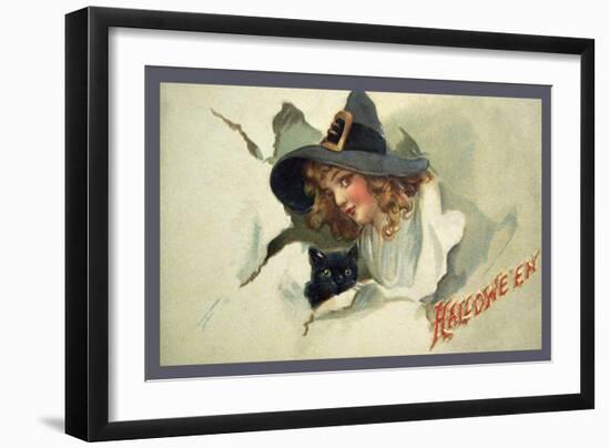 Halloween Torn Wall-Vintage Apple Collection-Framed Giclee Print