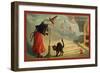 Halloween Witch and Cat-Vintage Apple Collection-Framed Giclee Print