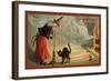 Halloween Witch and Cat-Vintage Apple Collection-Framed Giclee Print