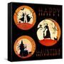 Halloween Witch Dance Haunting Bartley-Cheryl Bartley-Framed Stretched Canvas