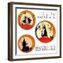 Halloween Witch Dance Haunting Cats Bartley-Cheryl Bartley-Framed Giclee Print