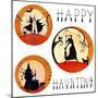 Halloween Witch Dance Haunting Cats Bartley-Cheryl Bartley-Mounted Giclee Print