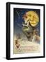 Halloween Witch Greendress Moon-Vintage Apple Collection-Framed Giclee Print