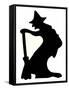 Halloween, Witch Silhouette-null-Framed Stretched Canvas