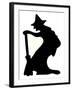 Halloween, Witch Silhouette-null-Framed Art Print