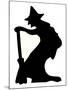 Halloween, Witch Silhouette-null-Mounted Art Print