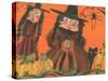 Halloween Witches & Spider-sylvia pimental-Stretched Canvas