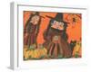 Halloween Witches & Spider-sylvia pimental-Framed Art Print