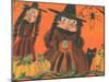 Halloween Witches & Spider-sylvia pimental-Mounted Art Print