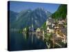 Hallstatt Beside the Lake, in Morning Light, Near Salzburg in the Salzkammergut, Austria-null-Stretched Canvas