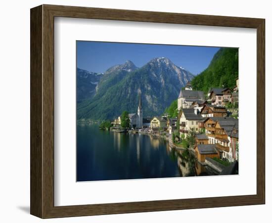 Hallstatt Beside the Lake, in Morning Light, Near Salzburg in the Salzkammergut, Austria-null-Framed Photographic Print