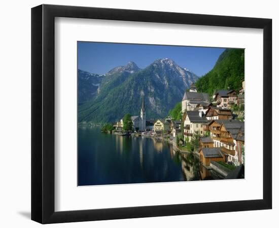 Hallstatt Beside the Lake, in Morning Light, Near Salzburg in the Salzkammergut, Austria-null-Framed Photographic Print