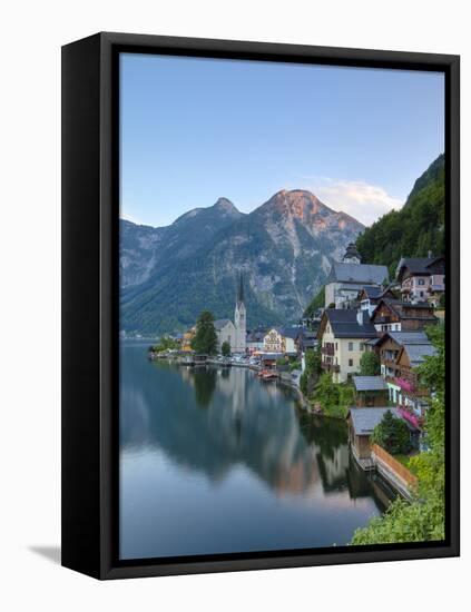 Hallstatt, Hallstattersee, Oberosterreich, Upper Austria, Austria-Doug Pearson-Framed Stretched Canvas