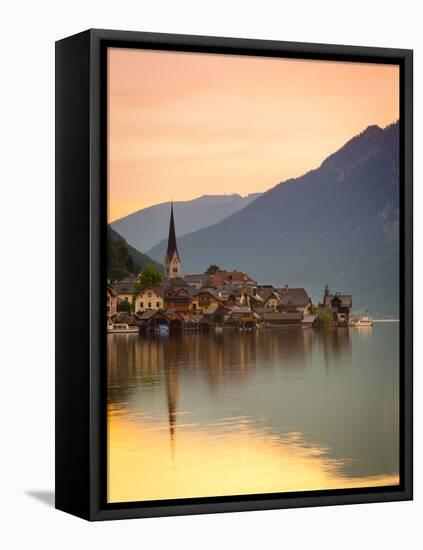 Hallstatt, Hallstattersee, Oberosterreich, Upper Austria, Austria-Doug Pearson-Framed Stretched Canvas