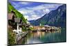 Hallstatt - Small Scenic Village in Alps, Austria-Maugli-l-Mounted Photographic Print