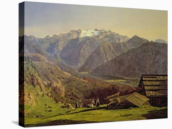 Hallstatter-See-Ferdinand Georg Waldmuller-Stretched Canvas