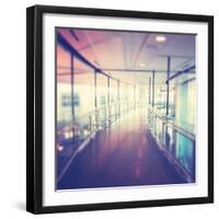 Hallway in Building with Glass-melking-Framed Photographic Print