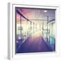 Hallway in Building with Glass-melking-Framed Photographic Print