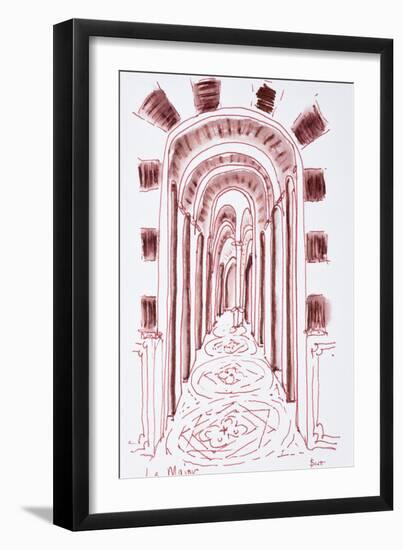 Hallway in the Marseille Cathedral, Marseille, France-Richard Lawrence-Framed Photographic Print