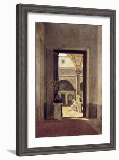 Hallway of a Dominican Convent-Giuseppe Abbati-Framed Art Print