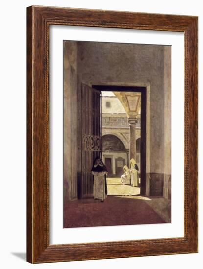 Hallway of a Dominican Convent-Giuseppe Abbati-Framed Art Print