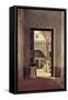 Hallway of a Dominican Convent-Giuseppe Abbati-Framed Stretched Canvas