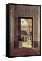 Hallway of a Dominican Convent-Giuseppe Abbati-Framed Stretched Canvas