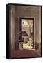 Hallway of a Dominican Convent-Giuseppe Abbati-Framed Stretched Canvas