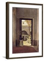 Hallway of a Dominican Convent-Giuseppe Abbati-Framed Art Print