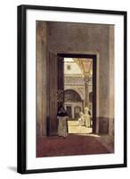 Hallway of a Dominican Convent-Giuseppe Abbati-Framed Art Print