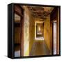 Hallway of an Abandoned Building in Butte, Montana-James White-Framed Stretched Canvas