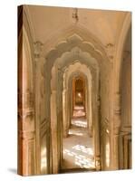 Hallway of The Palace of the Winds, India-Walter Bibikow-Stretched Canvas