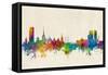 Halmstad Sweden Skyline-Michael Tompsett-Framed Stretched Canvas