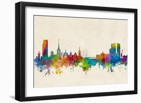 Halmstad Sweden Skyline-Michael Tompsett-Framed Art Print