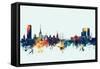 Halmstad Sweden Skyline-Michael Tompsett-Framed Stretched Canvas