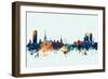 Halmstad Sweden Skyline-Michael Tompsett-Framed Art Print