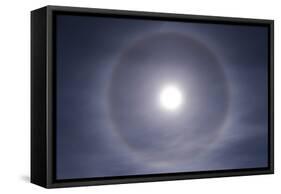 Halo around Full Moon Taken Near Gleichen, Alberta, Canada-null-Framed Stretched Canvas