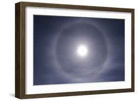 Halo around Full Moon Taken Near Gleichen, Alberta, Canada-null-Framed Photographic Print