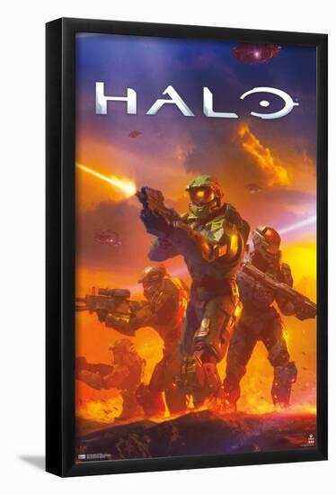 Halo - Master Chief Battle-Trends International-Framed Poster