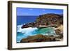 Halona Beach Cove, Island of Oahu, Hawaii, USA-null-Framed Art Print